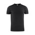 A black men's T-shirt featuring a classic crew neck design and short sleeves. Includes a logo on the label.