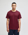A maroon Champion adult jersey short sleeve T-shirt featuring a logo on the sleeve.