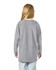 A grey long sleeve t-shirt for youth, featuring a relaxed fit and a simple design. The back view showcases its length.