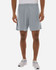 Men's Pro-Lock Performance Short in light grey, featuring a logo. Worn by a model standing upright.