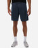 Men's Pro-Lock Performance Short in navy blue, featuring an elastic waistband and a logo. Model standing in sports shoes.