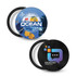 A multi-functional magnetic badge in blue and black, featuring vibrant underwater designs and logos.