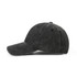 A black washed unstructured cap made from 280GSM cotton drill, featuring a simple design and a logo.