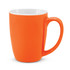 An orange Sorrento coffee mug with a smooth finish and a white interior.
