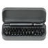 A black 55 in 1 pocket screwdriver tool set with assorted bits in a grey case.
