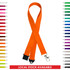 Orange polyester lanyard, 20mm wide, featuring a clip and buckle, surrounded by a variety of colour options.