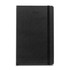 A black Moleskine planner for 2027 with a black elastic closure and a debossed year on the cover.