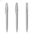 A set of transparent plastic pens in various orientations, featuring a clip and a sleek design.