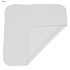 A white cooling face cloth with a textured surface, featuring a slightly curved edge. It has a plain design and branding.