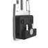 A compact black and silver tool set featuring a keyring attachment, with various tools integrated into the design.