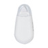 A white glue tape dispenser with a transparent cap and a rounded shape, featuring a logo.