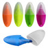A set of mini highlighters in orange, yellow, green, pink, and blue, featuring rounded caps and a logo.