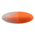 An orange and clear mini highlighter with a smooth, oval shape and a removable cap.