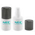 A 30ml hand sanitiser spray in a white bottle with a grey cap, featuring a branding logo.