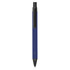 A metal pen in a sleek blue finish with a black clip and tip. Features a logo on the barrel.