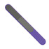 A purple nail file with a textured surface on one side and a smooth side for nail care.