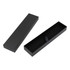 A black pen packaging box with a lid, featuring an interior ribbon for securing the contents.