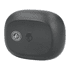 A black charging case for Skullcandy Smokin' Buds earbuds, featuring logo branding.