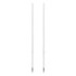 Two white plastic cross-type refills with silver tips, featuring a simple design and a branding logo.