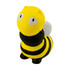 A yellow and black bee-shaped stress toy with a round head and wings, featuring large expressive eyes.