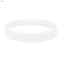 A clear silicone wristband with a smooth, embossed surface, featuring a simple design.