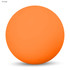 A bright orange high bounce ball with a smooth surface and a rounded shape. It features a logo.