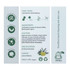 A promotional product featuring travel paper soap sheets in green packaging, with instructions and ingredient details.