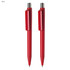 A red pen gift set featuring two matching pens with a sleek design and a logo.