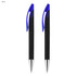 Aster Signature Pen Gift Set featuring two black pens with blue accents and silver trim. Comes in an elegant presentation.