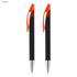 Aster Signature Pen Gift Set featuring two black pens with orange accents and a logo.