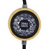 A circular charging cable with a black and bamboo design, featuring a "Zero Waste" logo and various eco-themed icons.