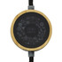 A black and bamboo circular adaptor featuring a "Zero Waste" design, attached to a braided cable.