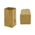 A medium kraft paper storage bag in a natural brown colour with a logo on the side.