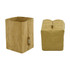 A small storage bag made of kraft paper, featuring a simple design in a light brown colour with a logo.