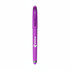 A purple fidget gel pen with a clip and a logo. The pen features a smooth design and a rounded tip.
