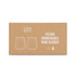 A gift set box containing two clear unbreakable wine glasses with a simple design, featuring a logo.