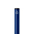 A blue twist ballpoint pen made from recycled aluminium, featuring a black cap and a logo indicating its eco-friendly materials.