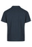 A navy polo shirt with a classic collar and short sleeves, featuring a branded logo.