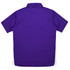 A purple polo shirt with short sleeves and a solid back design, featuring white side panels.