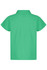 A green polo shirt with a short-sleeve design and a collar, featuring a logo on the front.