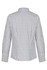 A long sleeve button-up shirt in a grey and white check pattern, featuring a collar and cuff detailing.
