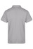A grey polo shirt with a collar and short sleeves, featuring a logo on the back.