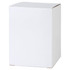 A plain white cardboard box with no visible branding or text, featuring a rectangular shape.