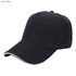 A black and white heavy acrylic five-panel cap with a curved brim and a logo.