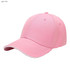 A light pink six-panel cotton cap featuring a curved brim and a logo.