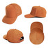 A cap in a warm brown hue featuring perforated detailing, showcasing multiple angles and a logo.