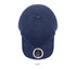 A navy cap featuring a structured design and a circular logo on the front. Made from 100% cotton cord.