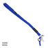 A royal blue detachable lanyard featuring a clip and a loop for attachments, with a branding logo.