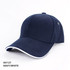 A navy and white organic cotton sandwich cap with a curved brim and logo detail.