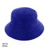 A royal blue bucket hat with a wide brim, featuring eyelets for breathability and a simple design.
